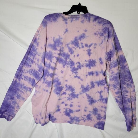 NEW XL UNISEX NIRVANA LONG SLEEVE PINK PURPLE TIE DYE TSHIRT MENS WOMENS NWT - Picture 7 of 9